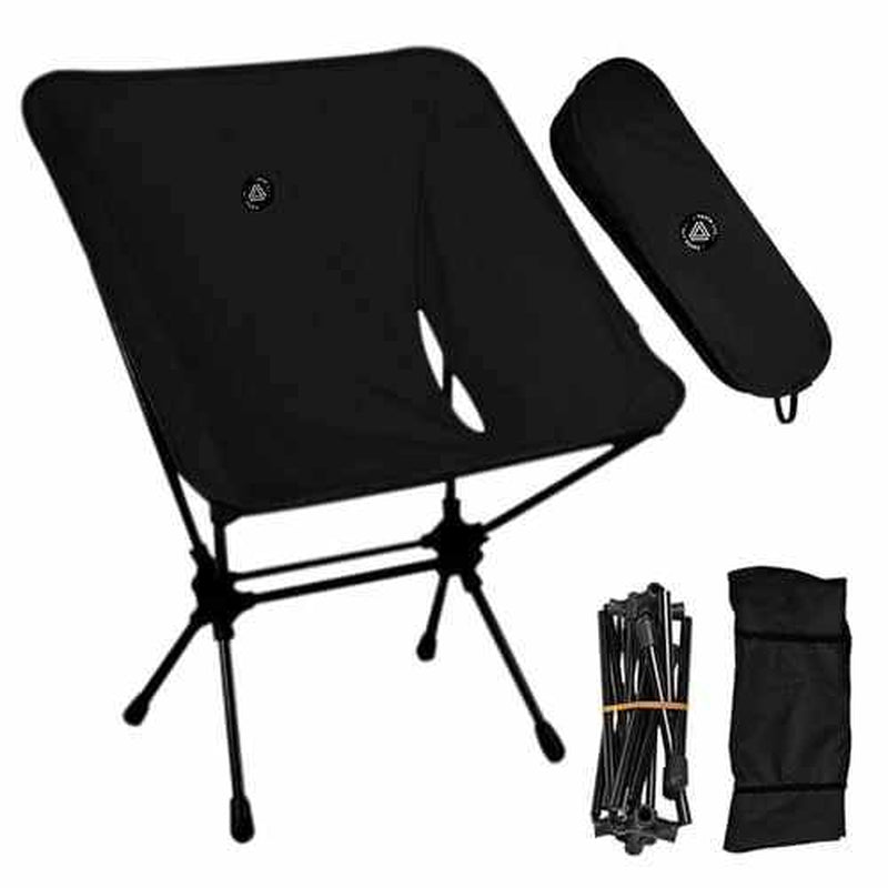 Low Back Ultralight Folding Camping Chairs with Storage Pouch - Army Green